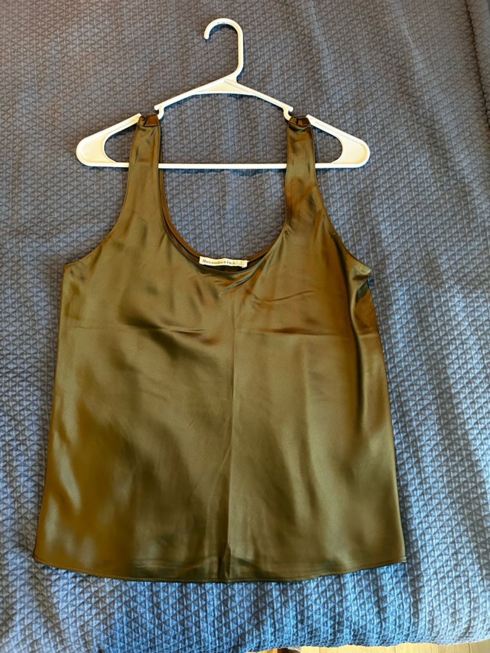 Abercrombie & Fitch Olive Satin Camisole Tank